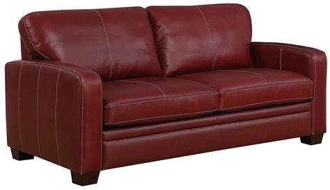 Red Leather Sleeper Sofa
